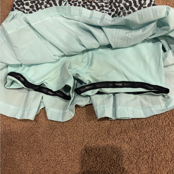 Mint Green Pleated Women's Skirt - Picture 7 of 9